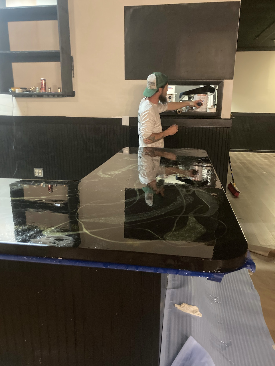 Commercial epoxy countertop