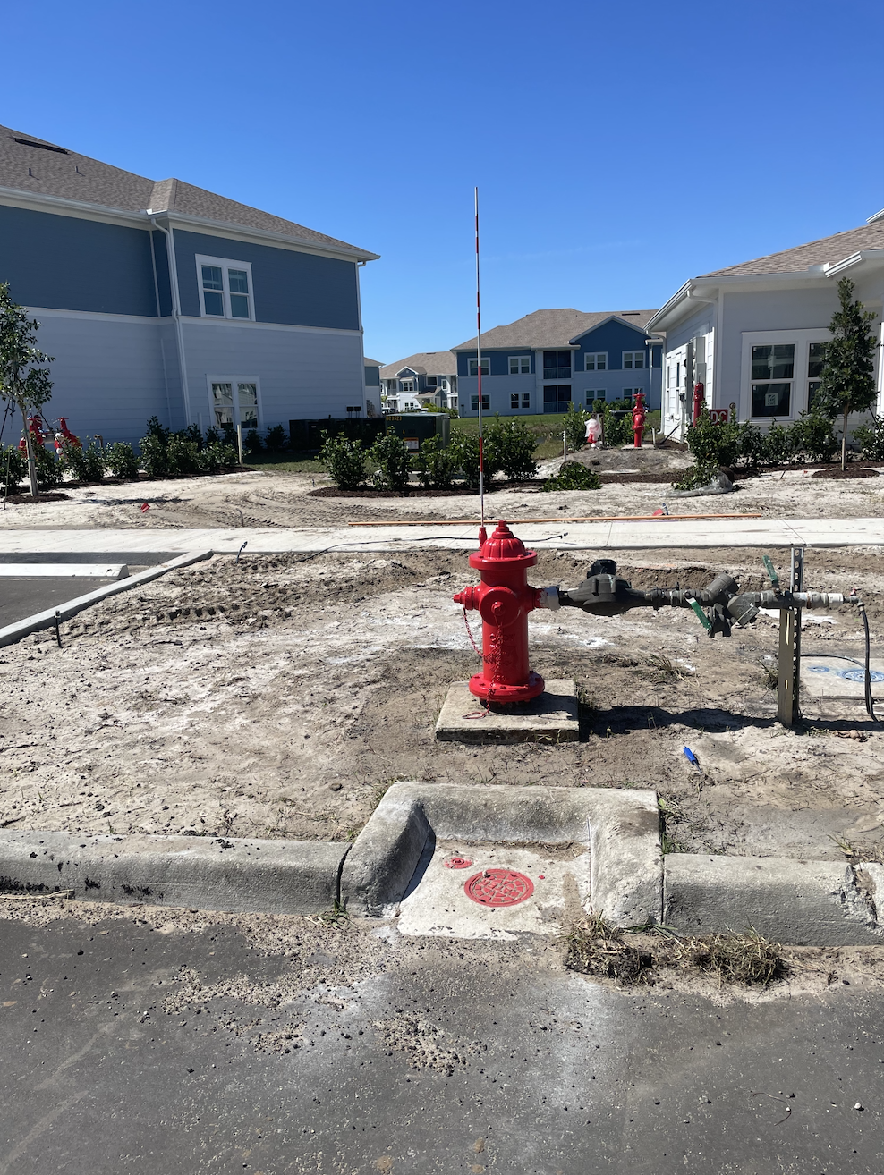 Green fire hydrant